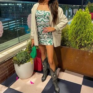 Shimmer Satin Dress in sold out print !!